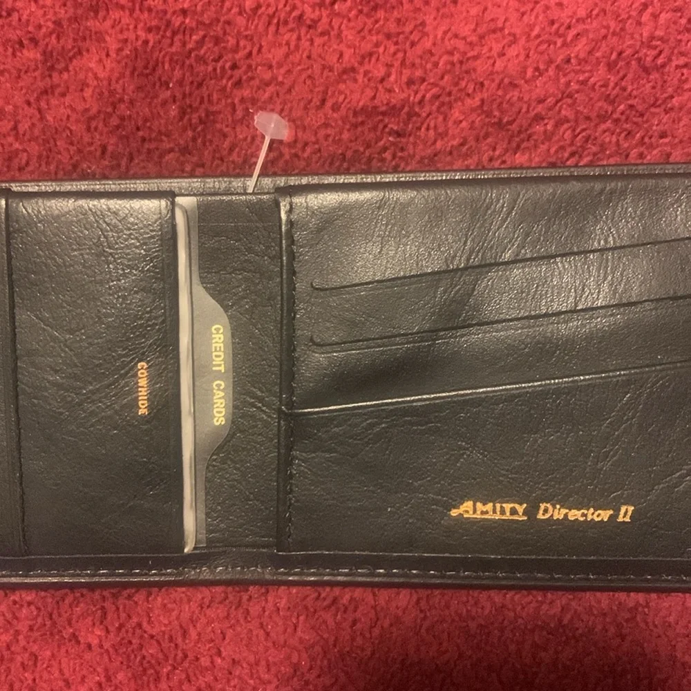 NEW Black Leather Men's Billfold